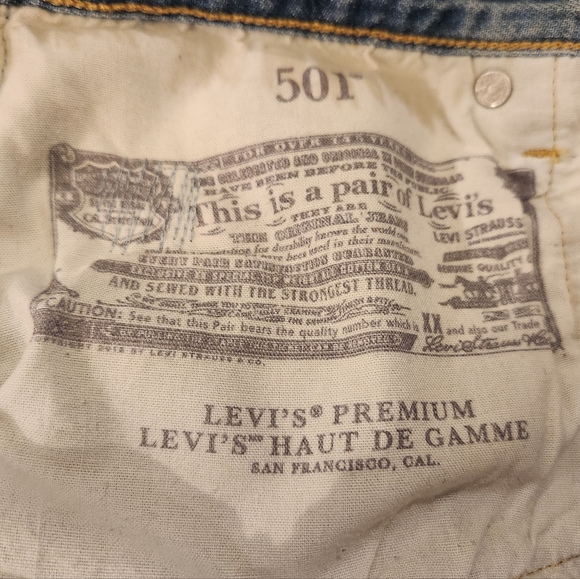 Levis 501 original blue jeans - women size 27x26 - Picture 9 of 11
